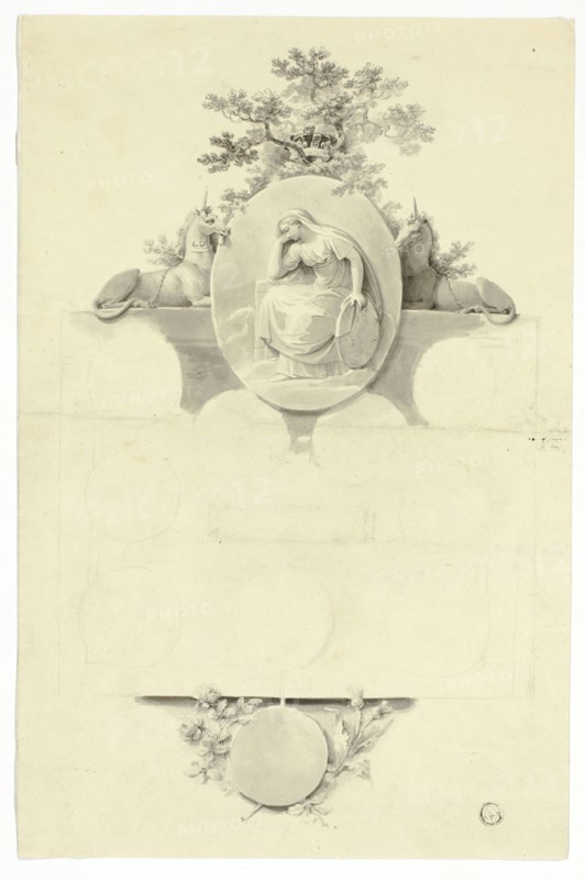 Tomb Monument and Detail, c. 1790. Creator: John Bacon I.