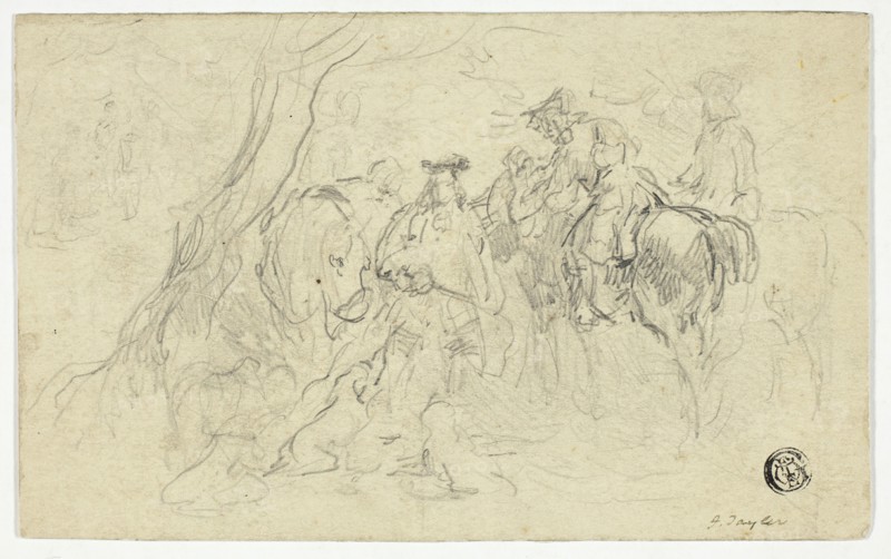 Calvarymen Beside Tree, n.d. Creator: John Frederick Tayler.
