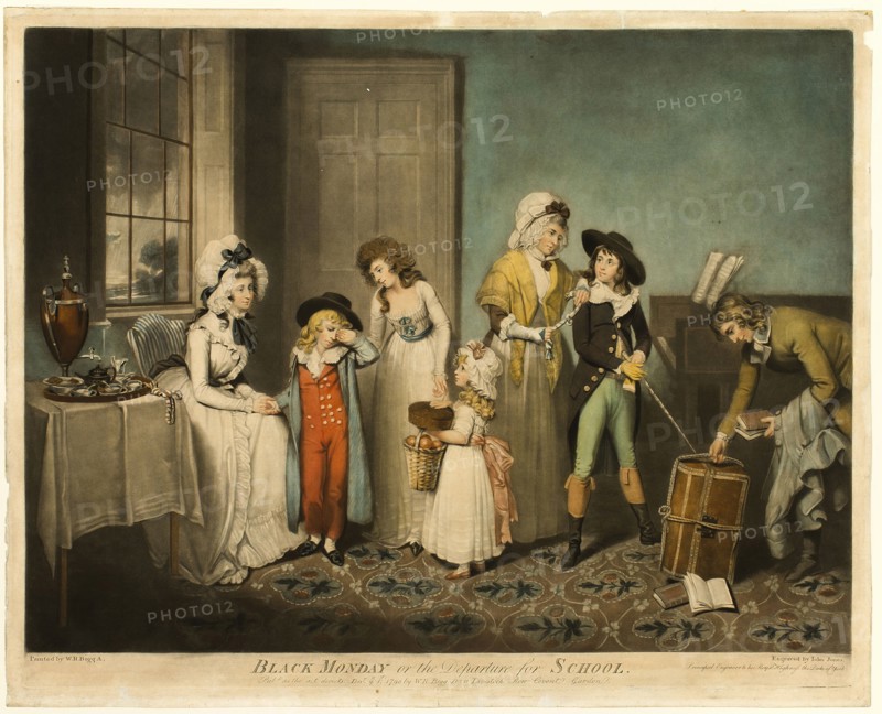 Black Monday, or the Departure for School, published December 1, 1790. Creator: John Jones.