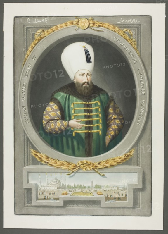 Achmet Kahn I, from Portraits of the Emperors of Turkey, 1815. Creator: John Young.