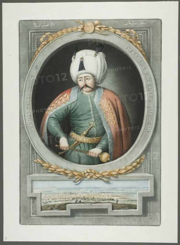 Selim Kahn I, from Portraits of the Emperors of Turkey, 1815. Creator: John Young.