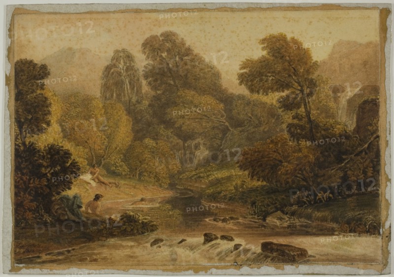 A Scene Near Lodore, Cumberland, 1818. Creator: Joshua Cristall.