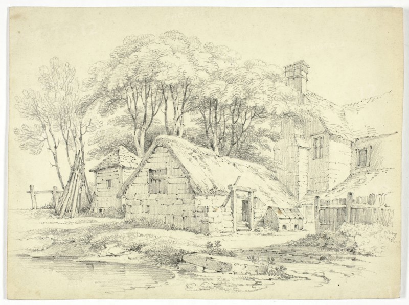 Farm Buildings, 1822. Creator: Paul Sandby Munn.