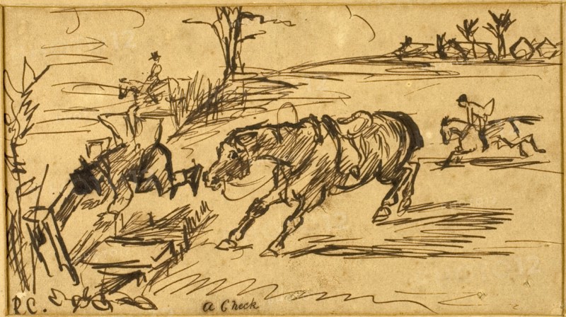 A Check, 1869. Creator: Randolph Caldecott.