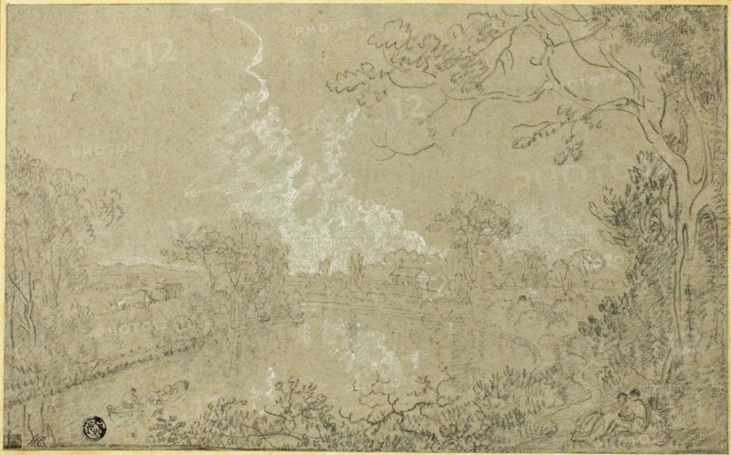 Banks of the River Dee near Eaton Hall, Cheshire, c. 1759. Creator: Richard Wilson.