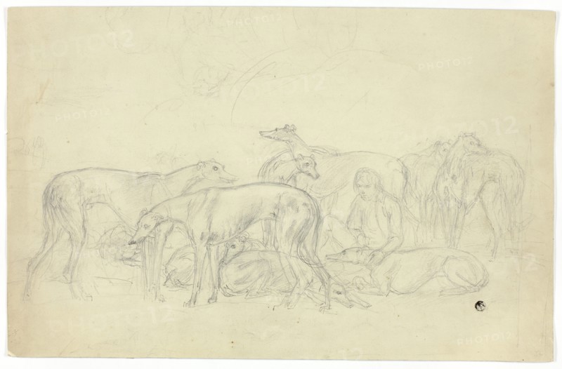 Greyhounds and Their Keeper, n.d. Creator: Sawrey Gilpin.