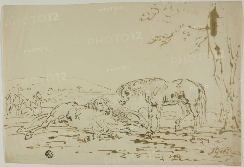 Landscape with Horses in Foreground, n.d. Creator: Sawrey Gilpin.
