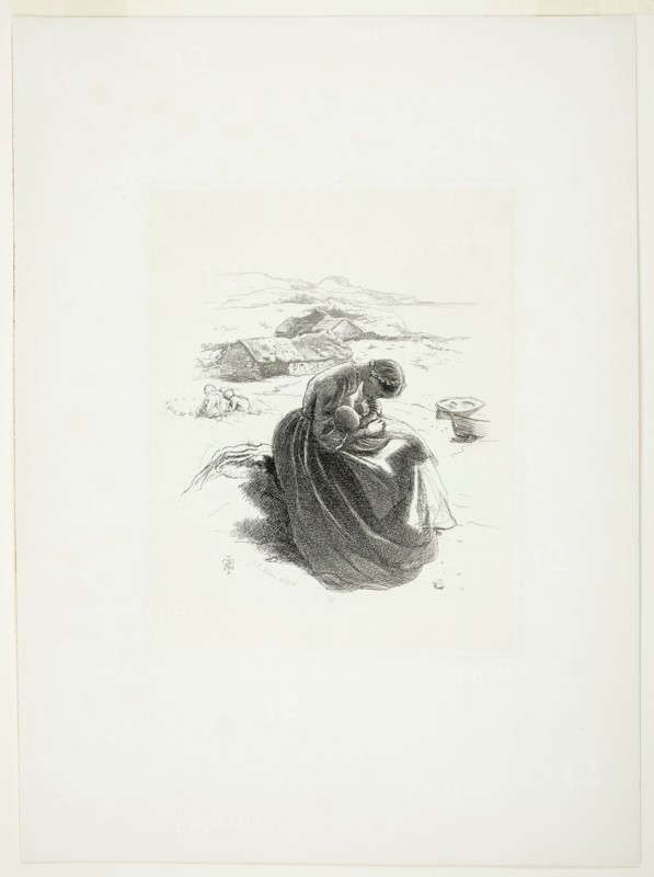 The Young Mother, 1857. Creator: John Everett Millais.