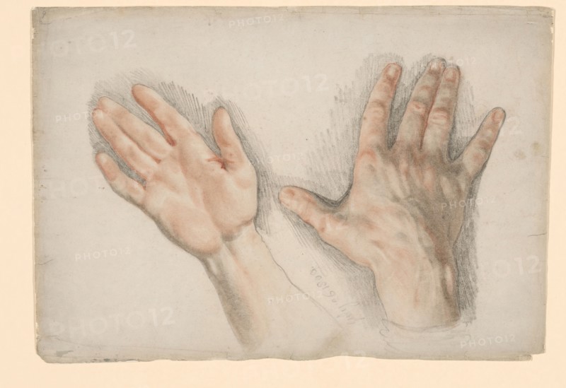 Two Studies of a Right Hand, July 26, 1800. Creator: Thomas Lawrence.