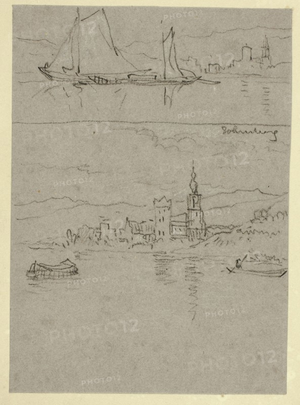 Two River Scenes, n.d. Creator: William Alfred Delamotte.