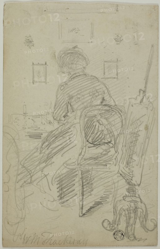 Lady Writing (Back View), n.d. Creator: William Makepeace Thackeray.