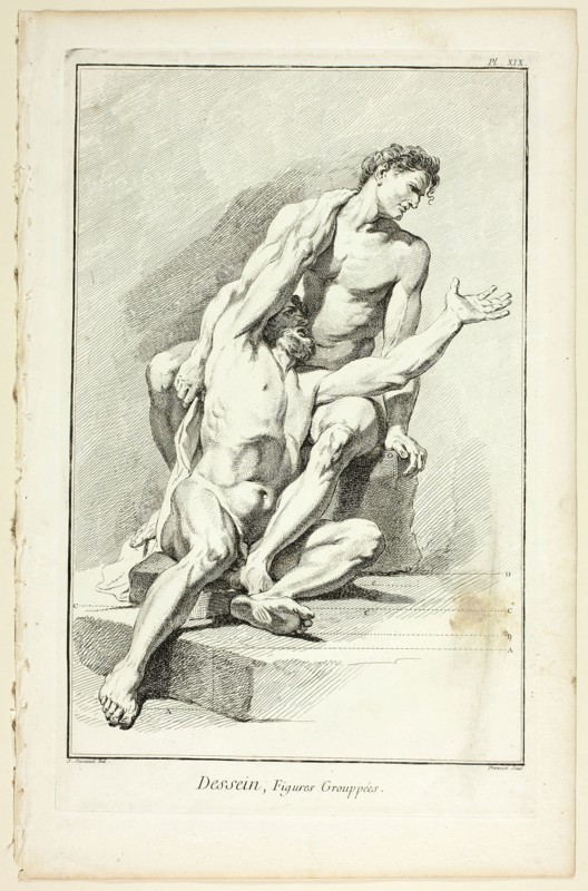 Design: Grouped Figures, from Encyclopédie, 1762/77. Creator: Benoit-Louis Prevost.