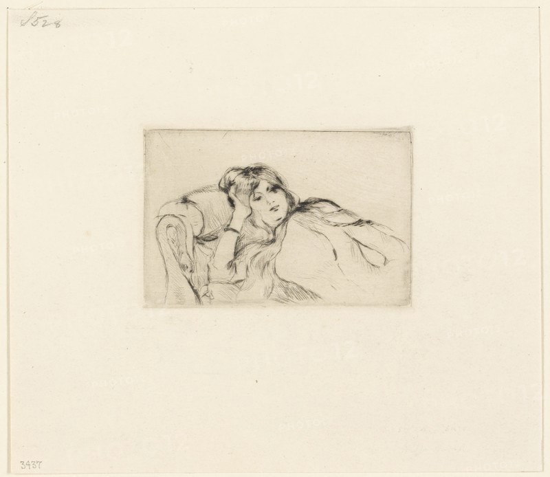 Young Woman at Rest, 1889. Creator: Berthe Morisot.