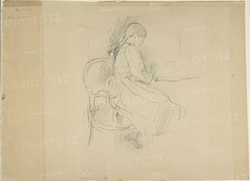 Young Girl Seated at a Table, n.d. Creator: Berthe Morisot.