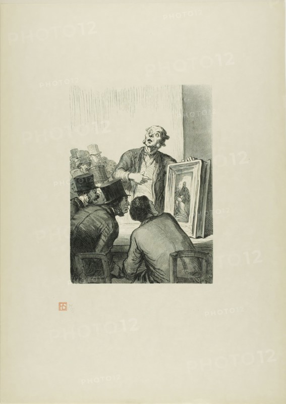 The Auction House: The Expert, 1863, printed 1920. Creator: Charles Maurand.