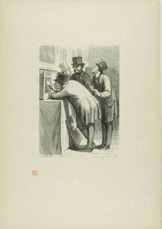 Painting Experts, 1863, printed 1920. Creator: Charles Maurand.