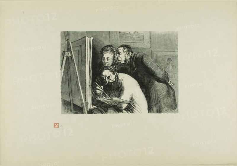 Painter and the Bourgeois, 1862, printed 1920. Creator: Charles Maurand.