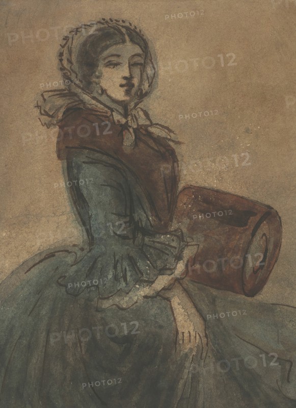 Woman with a Muff, c. 1860–1864 (?). Creator: Constantin Guys.