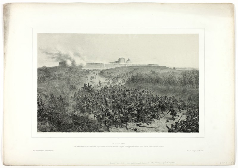 April 30, 1849, from Souvenirs d’Italie: Expédition de Rome, 1850. Creator: Auguste Raffet.