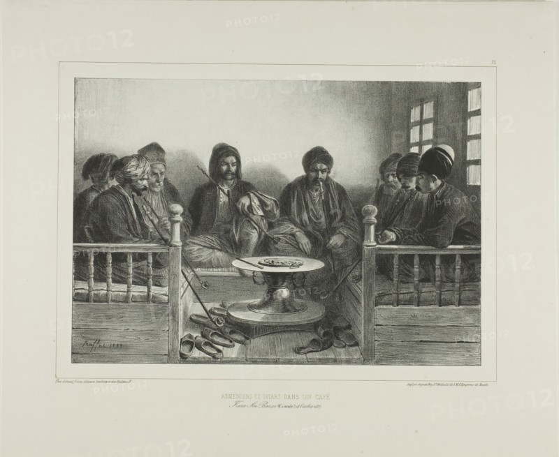Armenians and Tartars in a Cafe, 1838. Creator: Auguste Raffet.