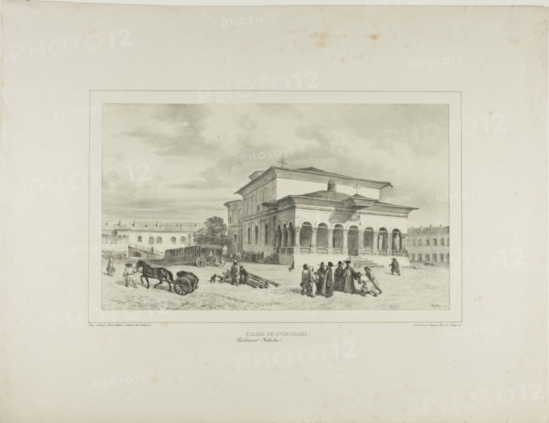 Church of St. George, Bucharest, Wallachia, July 13, 1837, 1839. Creator: Auguste Raffet.
