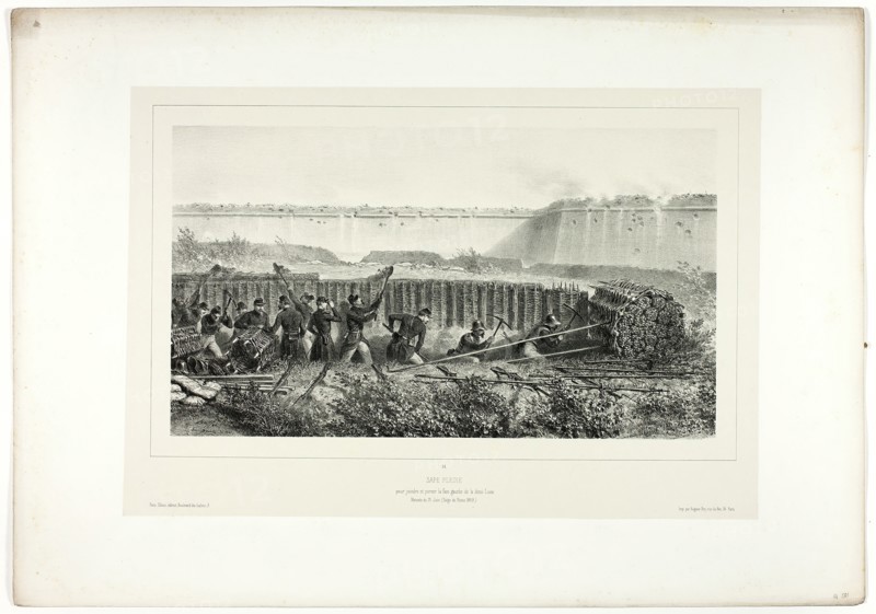 Sapping in full swing, from Souvenirs d’Italie: Expédition de Rome, 1858. Creator: Auguste Raffet.