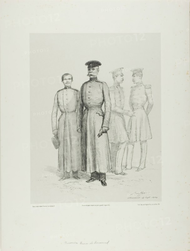 Russian Prisoners of Bomarsud, 1854. Creator: Auguste Raffet.