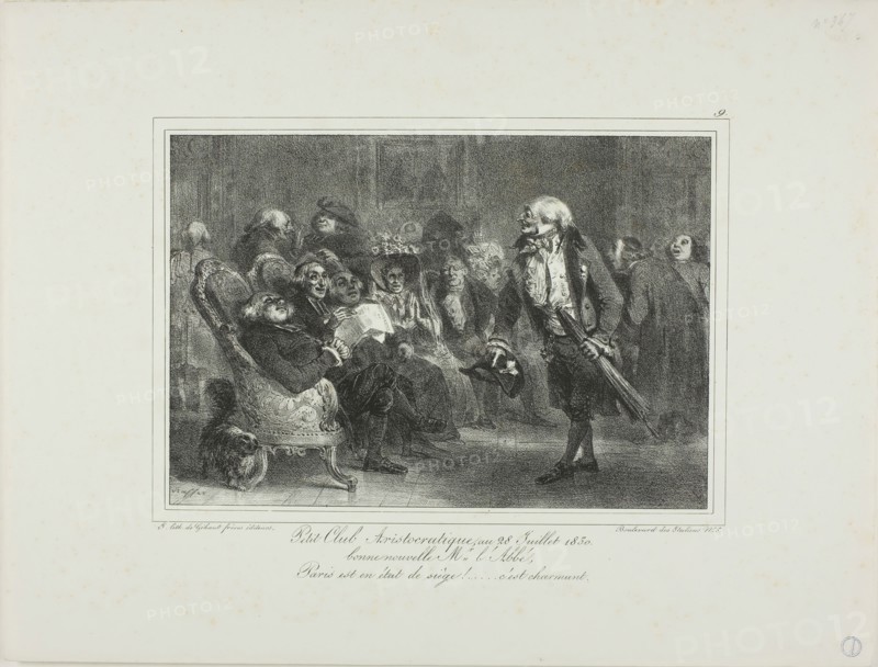 Little Aristocratic Club, July 28, 1830, 1831. Creator: Auguste Raffet.