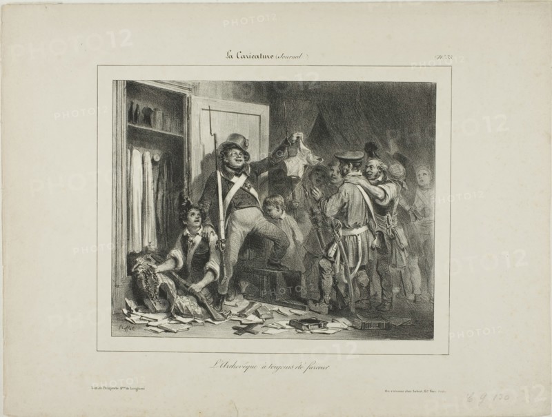 The Archbishop Was Always a Rogue, 1831. Creator: Auguste Raffet.