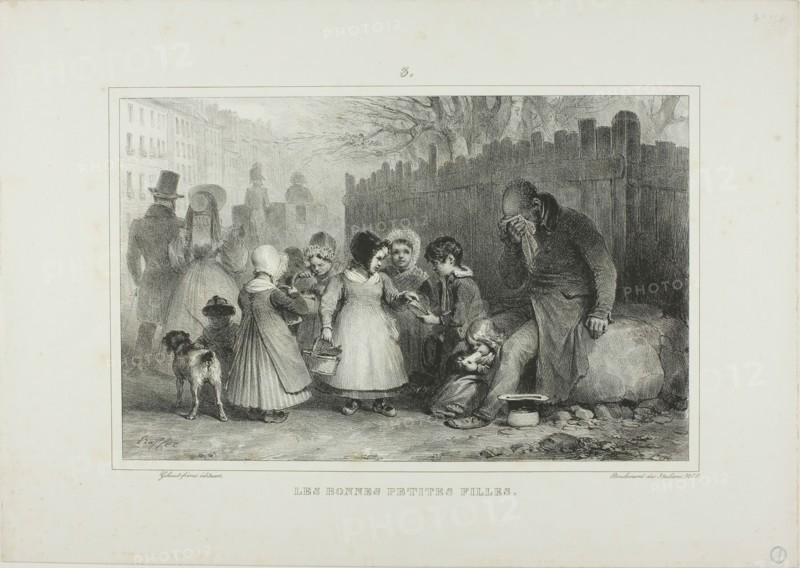 The Good Little Girls, 1832. Creator: Auguste Raffet.
