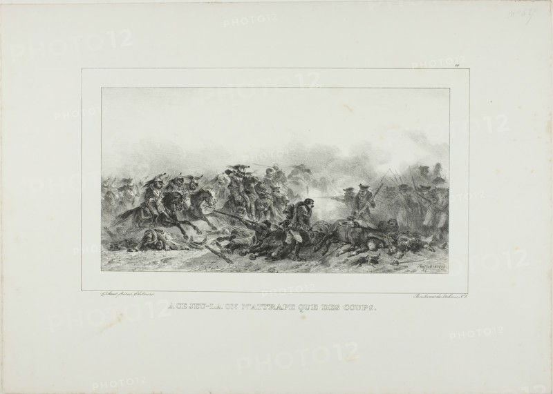 With that Play One Catches Only Blows, 1836. Creator: Auguste Raffet.