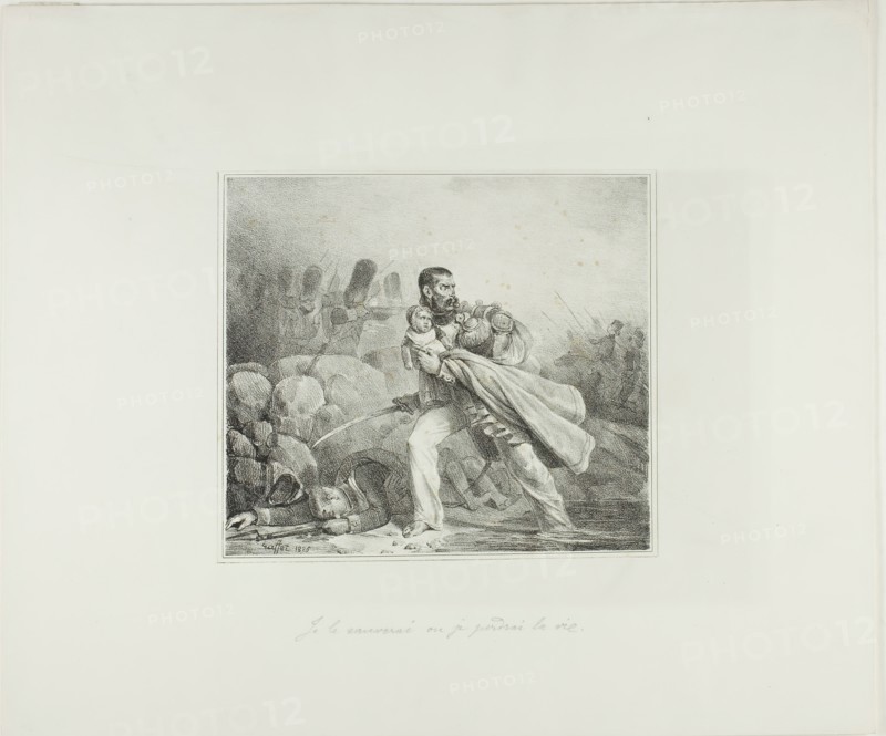I Will Save Him or Perish, 1825. Creator: Auguste Raffet.