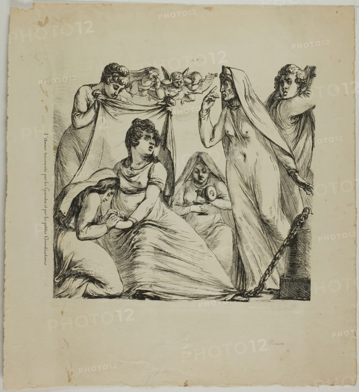 Love Tormented by Considerations Great and Small, 1817–20. Creator: Vivant Denon.