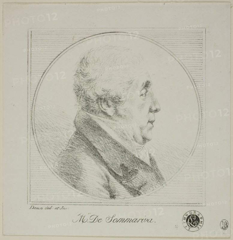 Profile Portrait of Monsieur de Sommariva, c. 1820. Creator: Vivant Denon.