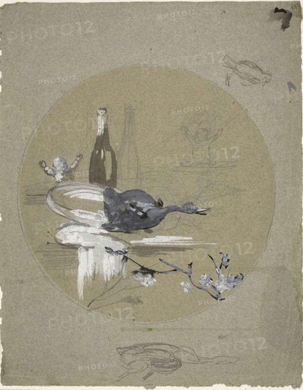 Design for a China Plate, c. 1882. Creator: Eugene Carriere.