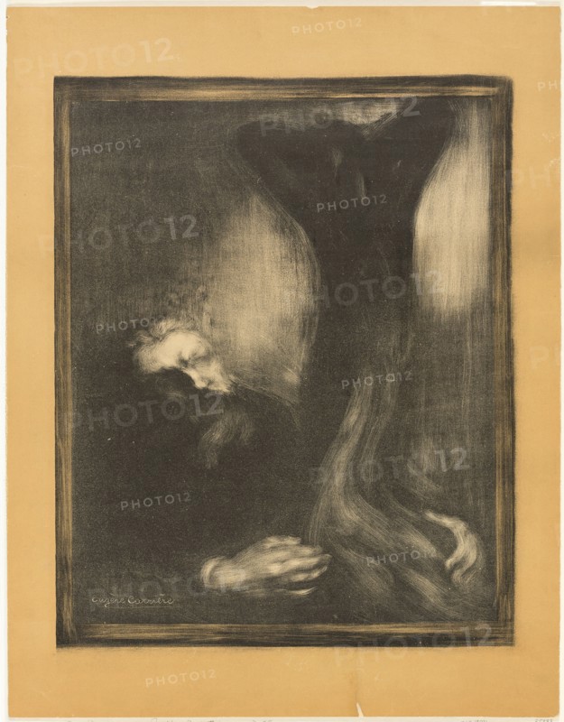 Rodin Sculpting, 1900. Creator: Eugene Carriere.