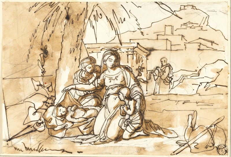 Madonna and Child, Saint Anne and Infant Saint John, with Saint Joseph in Background, n.d. Creator: Eugenio Agneni.