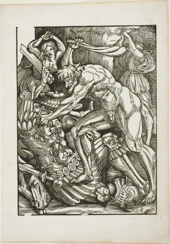 The Labors of Hercules: Hercules and Cacus, c. 1528. Creator: Gabriel Salmon.