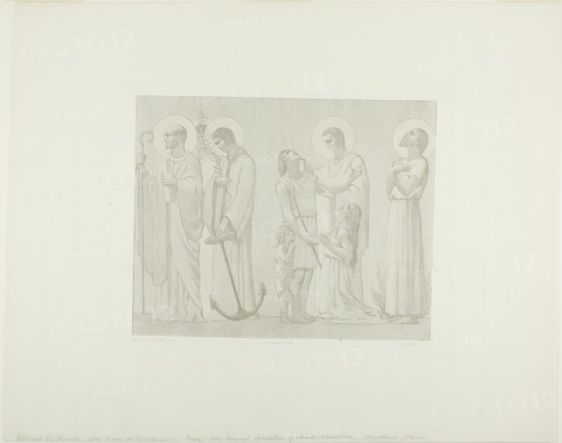 Legendary Saints of France (center frieze), c. 1888. Creator: Georges William Thornley.