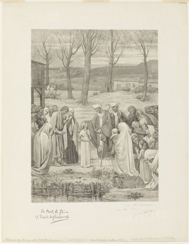Pastoral Life of Saint Geneviève (center panel), c. 1888. Creator: Georges William Thornley.