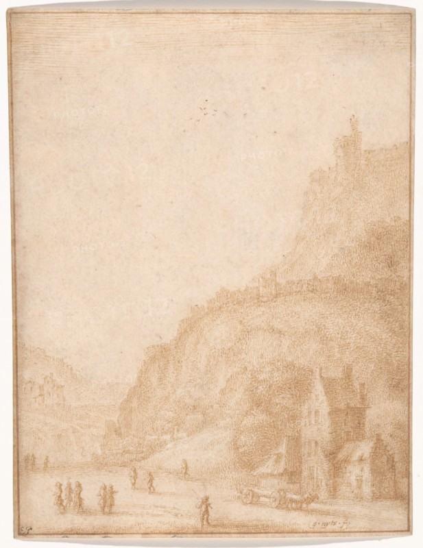 Landscape with Figures and Horses in the Foreground, 1638/87. Creator: Gillis Neyts.