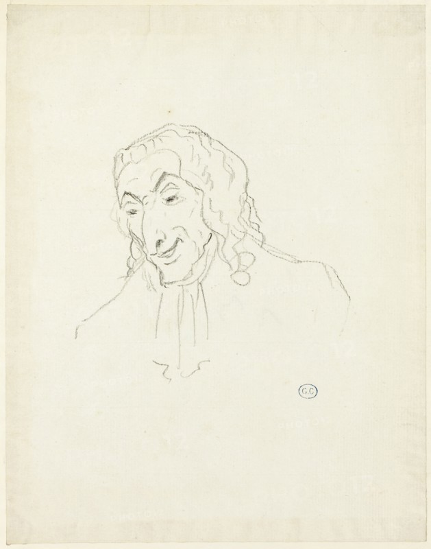 Bust of a Man with a Jabot, c. 1810. Creator: Jacques-Louis David.