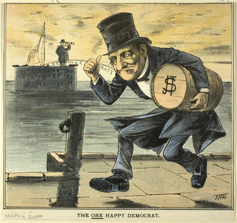 The One Happy Democrat, from Puck, n.d. Creator: James Albert Wales.