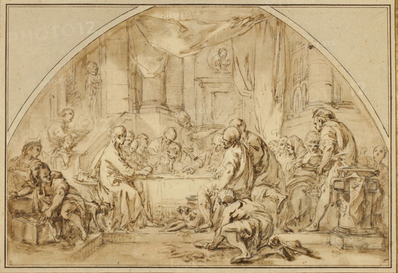 Study for The Last Supper, c. 1792. Creator: Jean Baptiste Marie Huet.