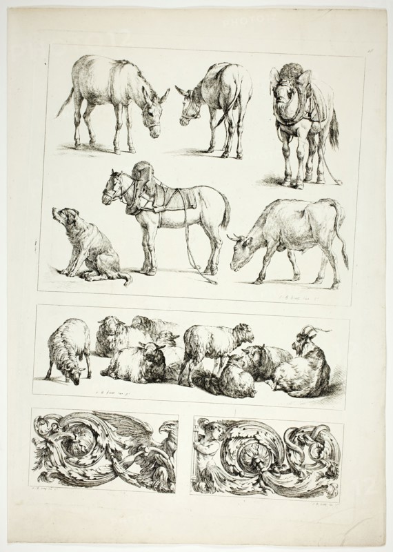 Plate fifteen of 38 from Oeuvres de J. B. Huet, 1796–99. Creator: Jean Baptiste Marie Huet.