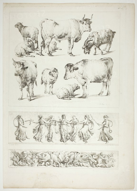 Plate 26 of 38 from Oeuvres de J. B. Huet, 1796–99. Creator: Jean Baptiste Marie Huet.