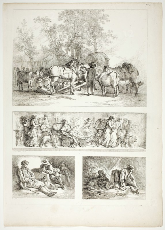 Plate 27 of 38 from Oeuvres de J. B. Huet, 1796–99. Creator: Jean Baptiste Marie Huet.