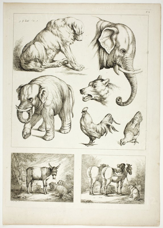 Plate 32 of 38 from Oeuvres de J. B. Huet, 1796–99. Creator: Jean Baptiste Marie Huet.