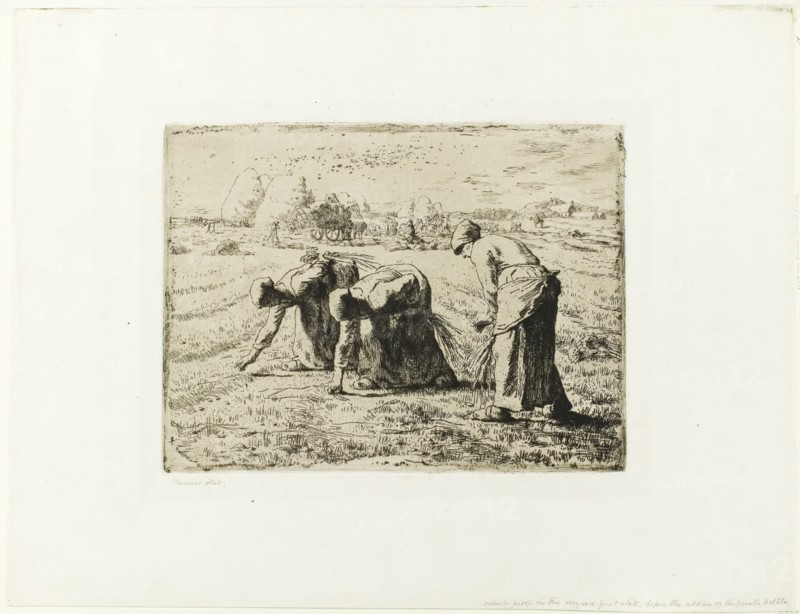 Peasant with a Wheelbarrow, 1855. Creator: Jean Francois Millet.
