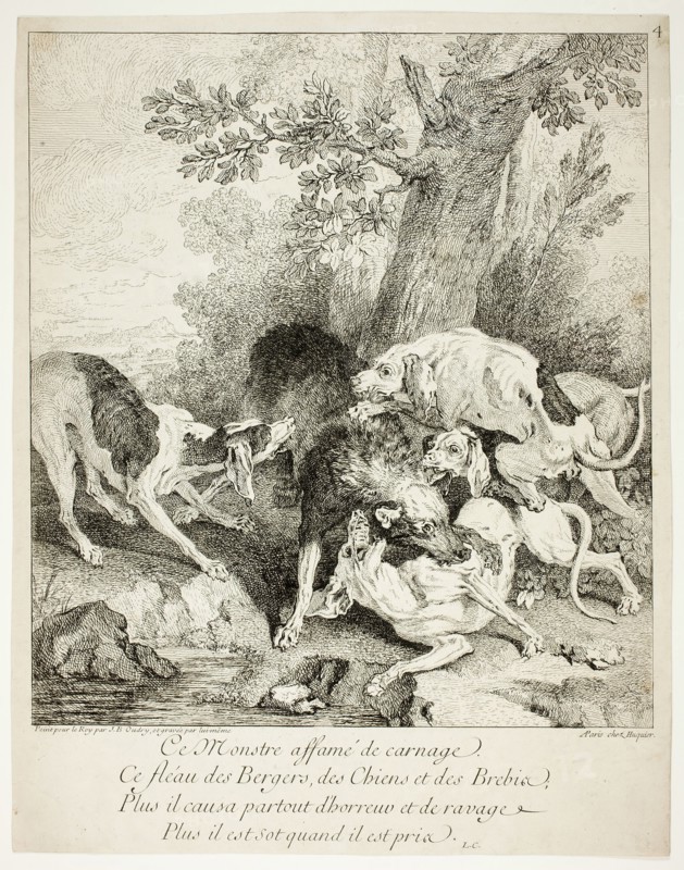 The Wolf at Bay, n.d. Creator: Jean-Baptiste Oudry.